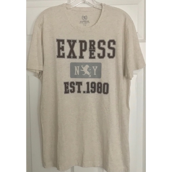 EXPRESS Men's Short Sleeve Fitted Tee, L - Picture 1 of 3